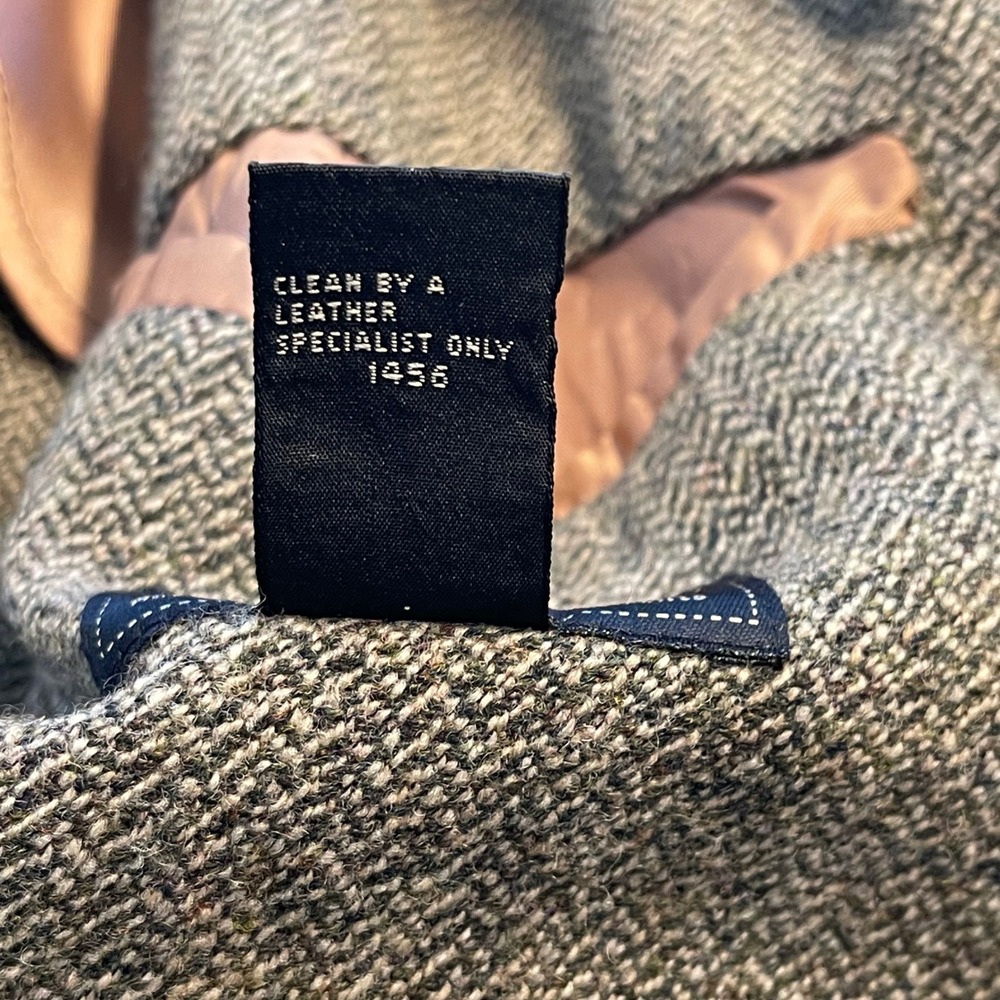 Vintage Banana Republic Mens Herringbone Wool Blazer Elbow Patches Brown Medium - Picture 9 of 11